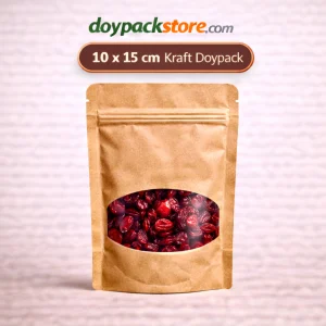10x15 kraft doypack ambalaj poşeti gıda ve kahve paketleme için