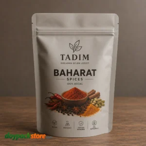 Mat alüminyum flat pouch poşet baharat ambalajı, gıda uyumlu özel üretim mat doypack ambalaj