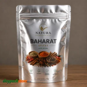 Parlak alüminyum flat pouch baharat ambalajı, gıda uyumlu özel üretim parlak doypack poşet
